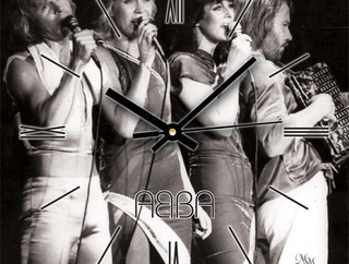 СТ 6-25 ABBA настенные часы стеклянные.