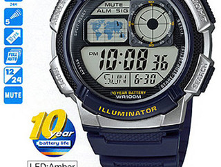 AE-1000W-2A спортивные часы с 10-летней батарейкой