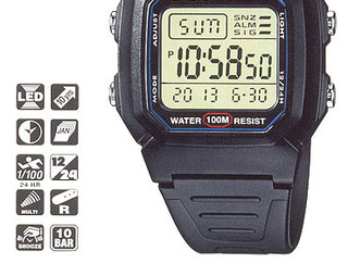 W-800H-1A электронные часы с 10- летней батареей и защитой от воды 100 метров.